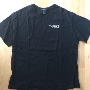 “THANKS” Forever 21 TShirt Size Medium